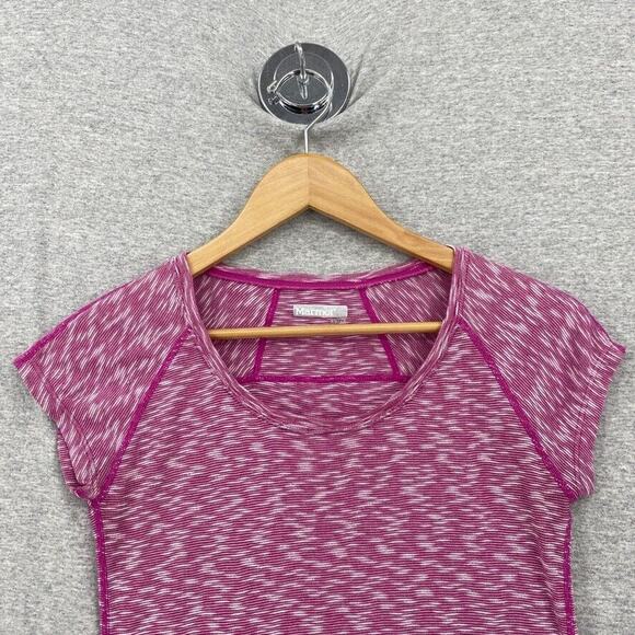 Marmot Shirt Womens Extra Small Purple Tee Short Sleeve Activewear Gym Jogging - Picture 4 of 10